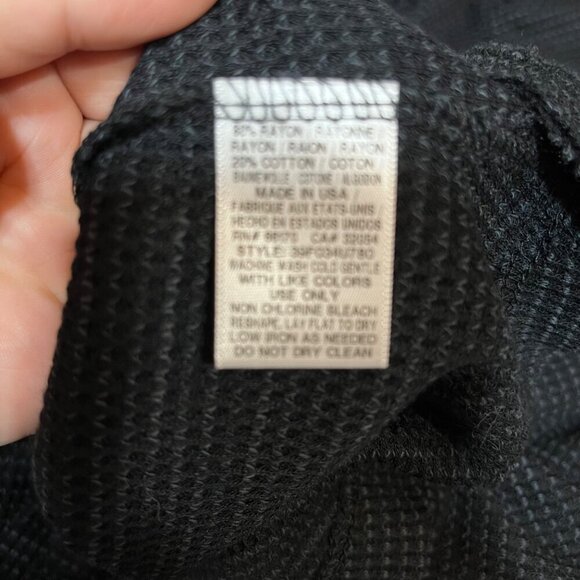 Free People Black Textured‎ Open Back Oversized  Top S - Picture 5 of 7